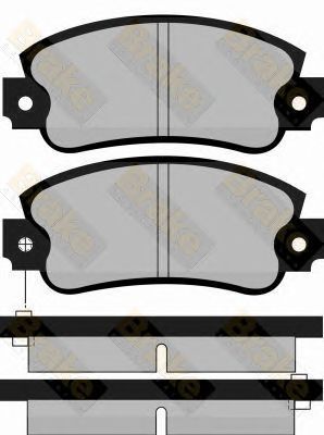 BRAKE ENGINEERING pa355 -  Комплект тормозных колодок, дисковый тормоз